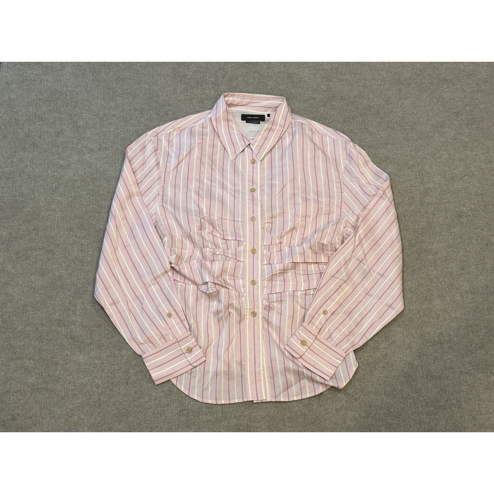 Isabel Marant Etoile Silk Blouse Shirt Ruffled Pink Size 44